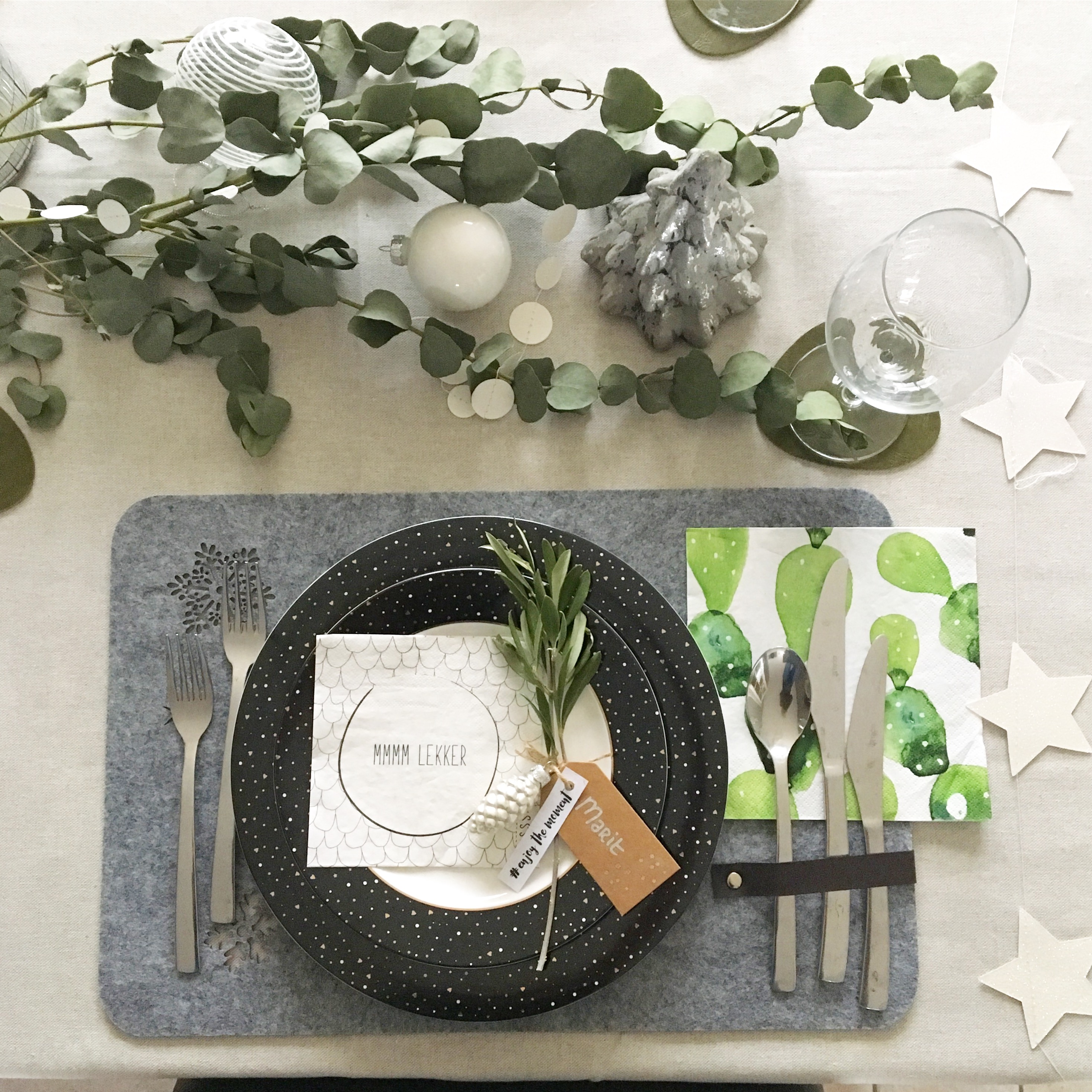 kersttafel loft borden