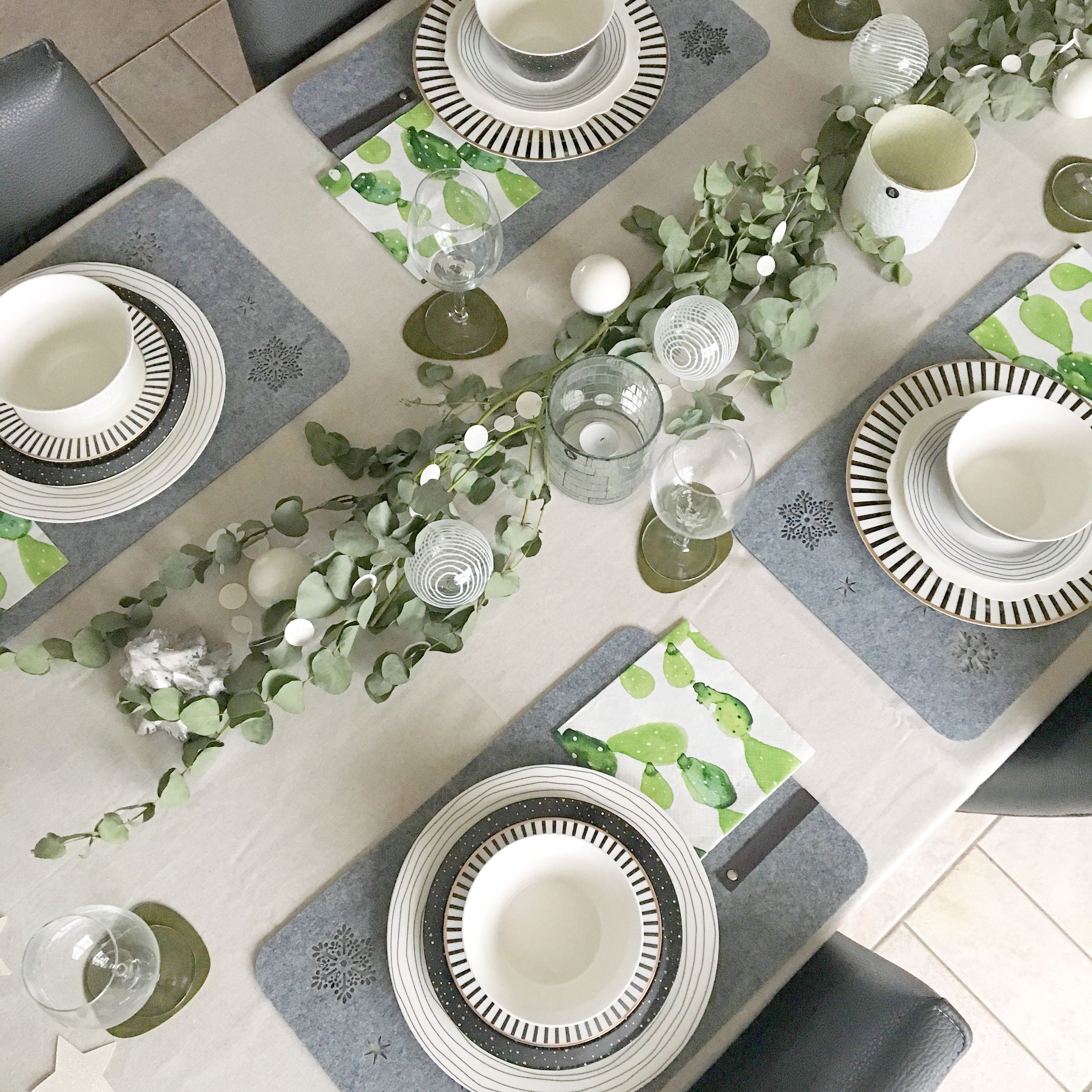 eucalyptus decoratie kersttafel